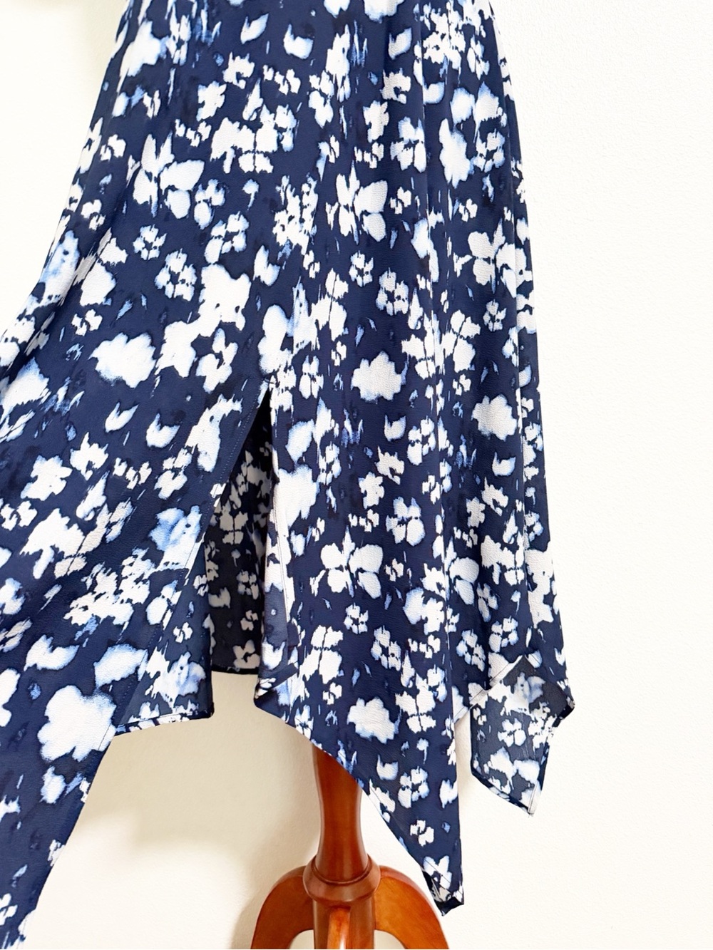 Michael Kors Abstract Tie Dye Asymmetric Hem Midi Dress - Picture 6 of 13